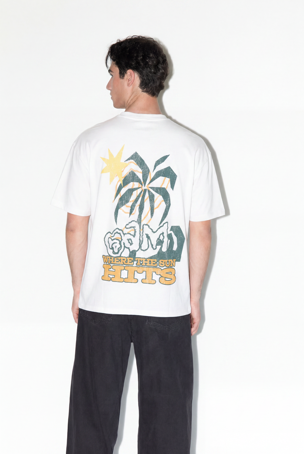 Remera Relaxed Fit 90S Surf - White