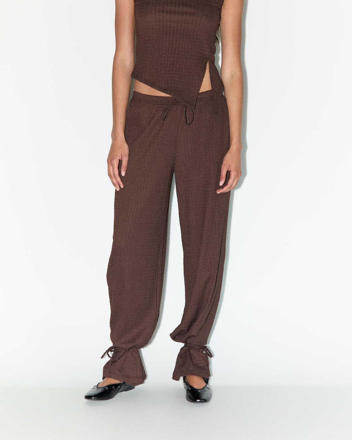 Pantalón Relaxed Textured - Morel