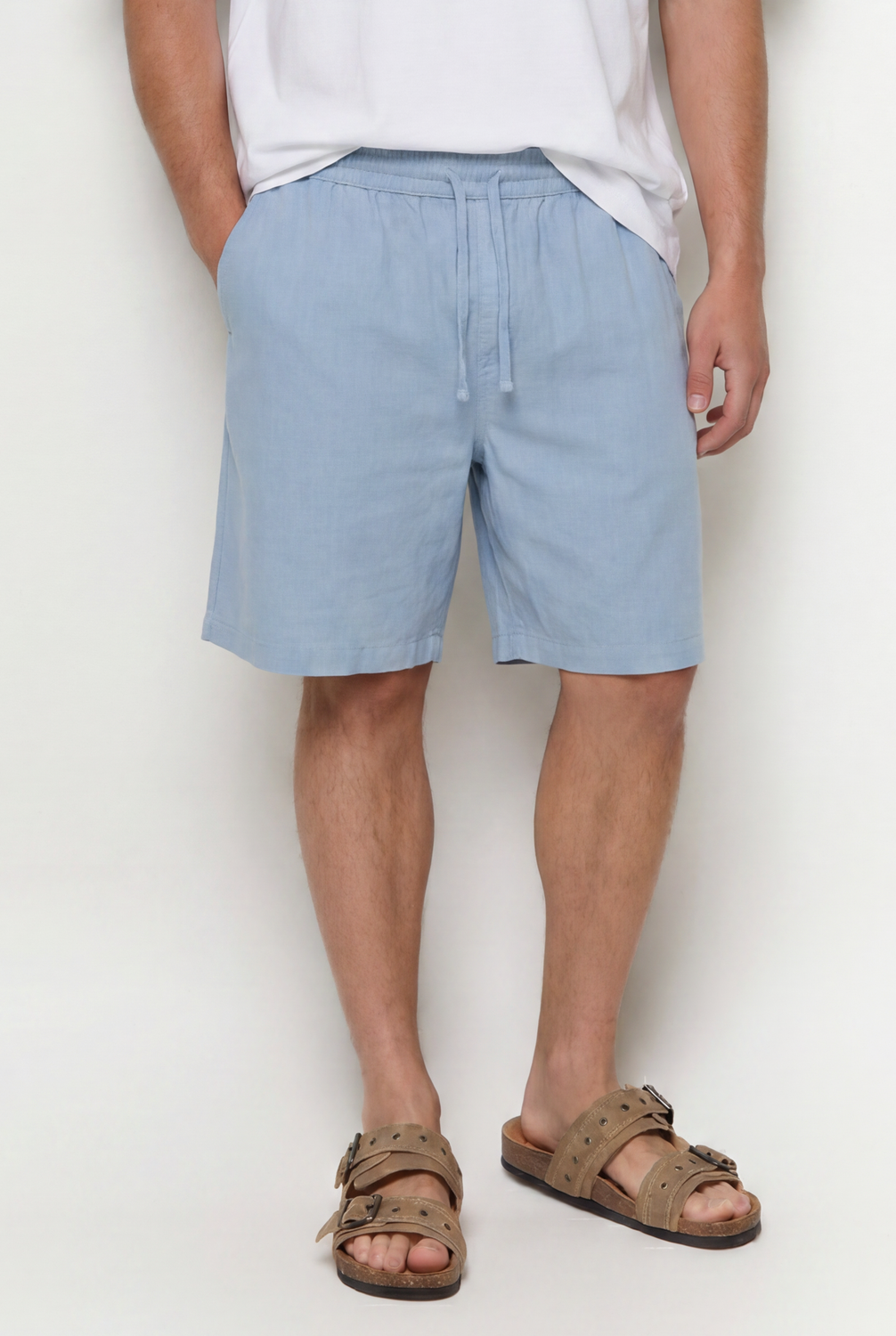 Bermuda JOGGER LIGHT COTTON - Light Blue
