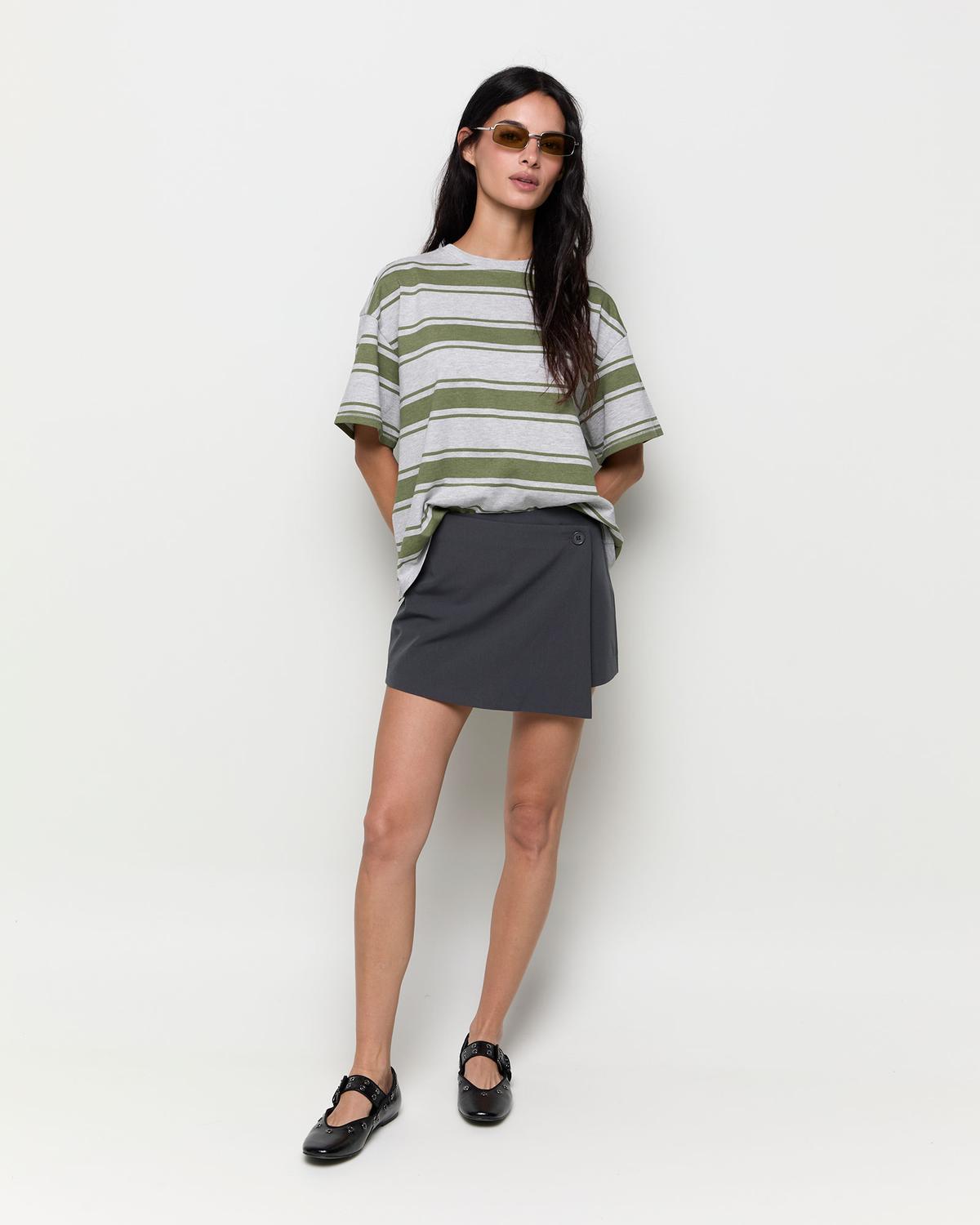 Pollera Mini Skort - Charcoal Gray