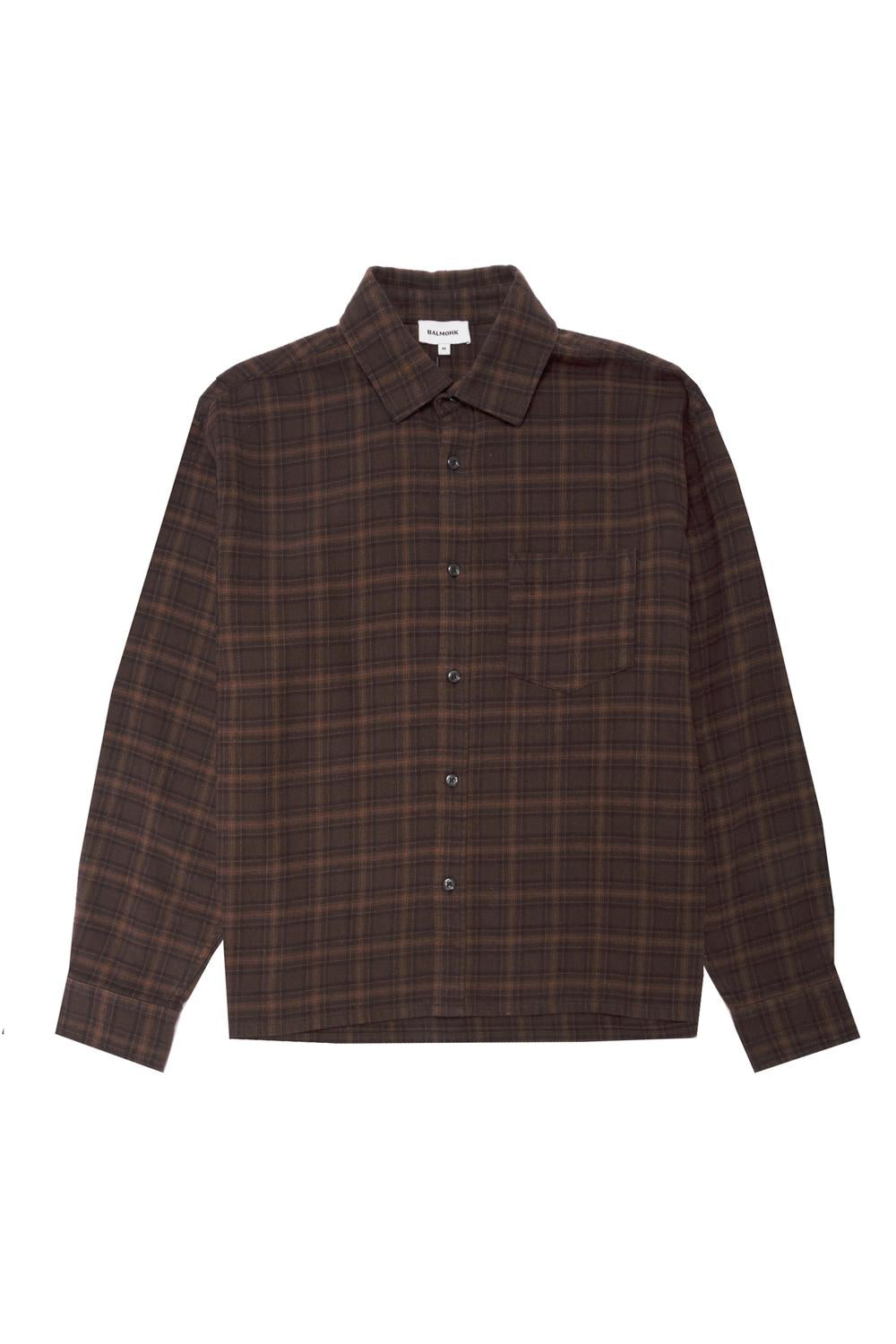 Camisa Boxy Pocket Flannel - Coffee Bean