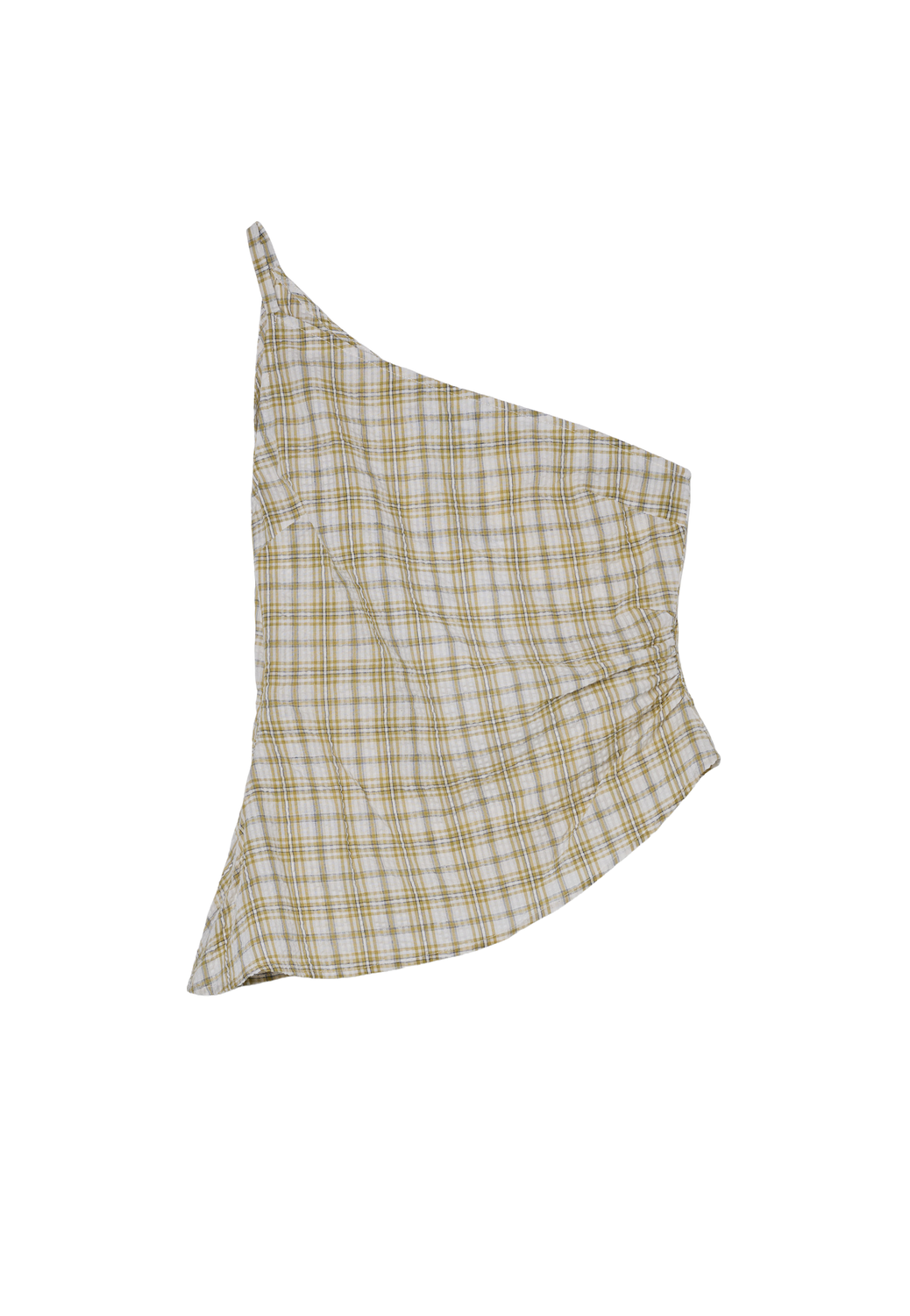 Top Regular Asymmetric Seersucker - Celery Green