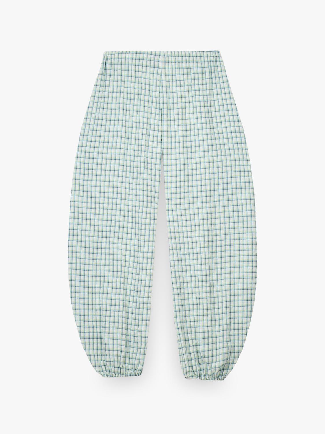 Pantalón Baggy Checks - Light Blue