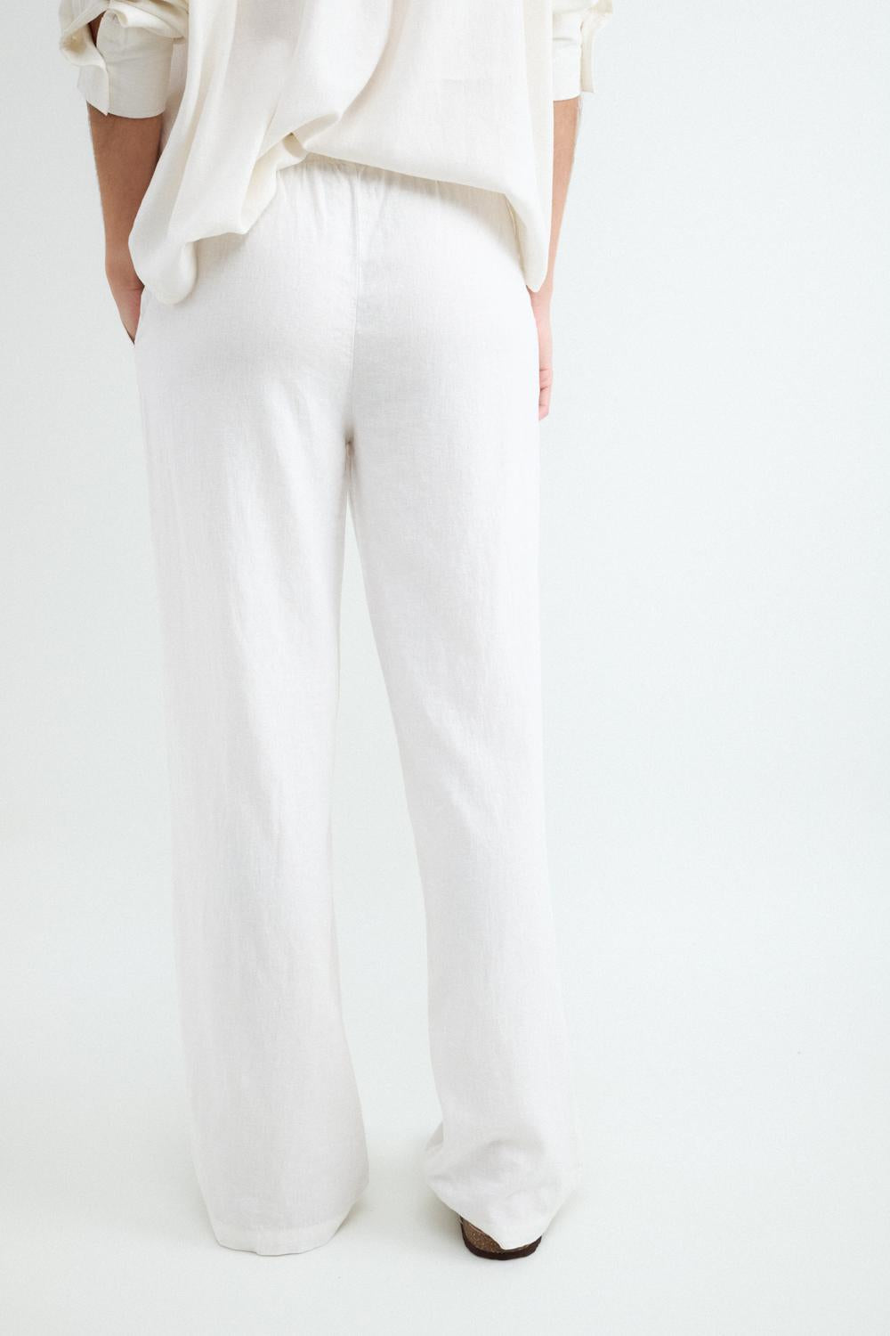 Pantalón Wide Leg Rustic Jogger - White