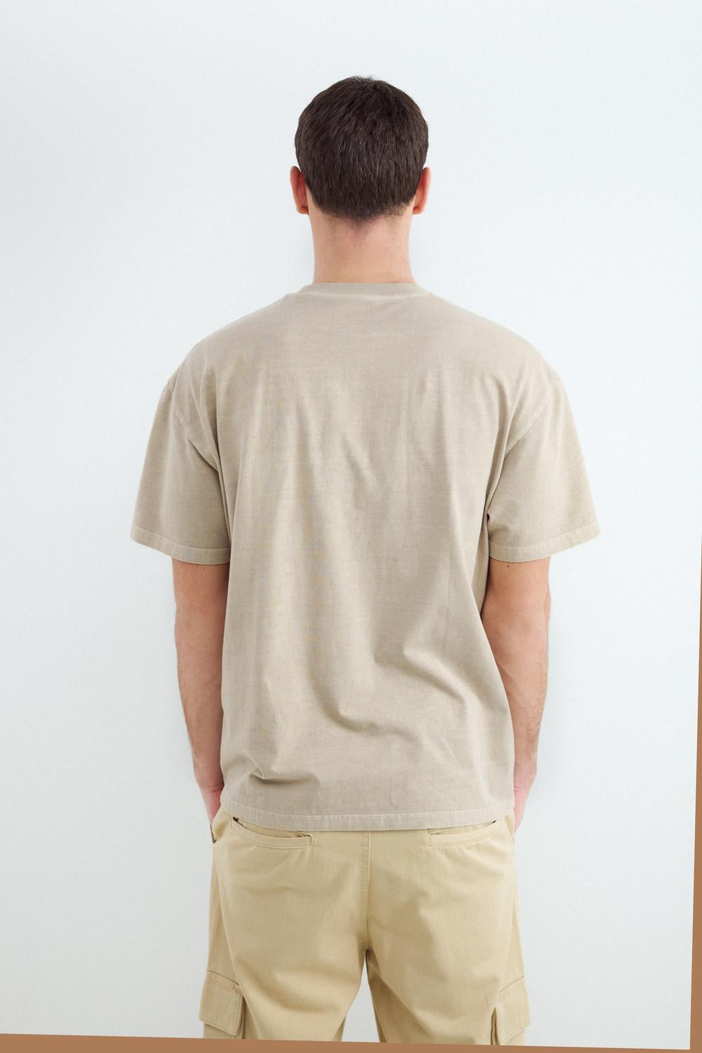 Remera Relaxed Washed - Beige
