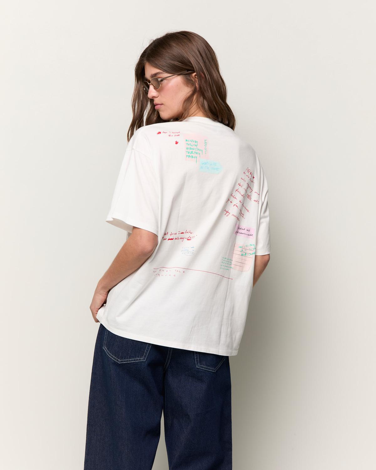Remera Oversize Post It - White