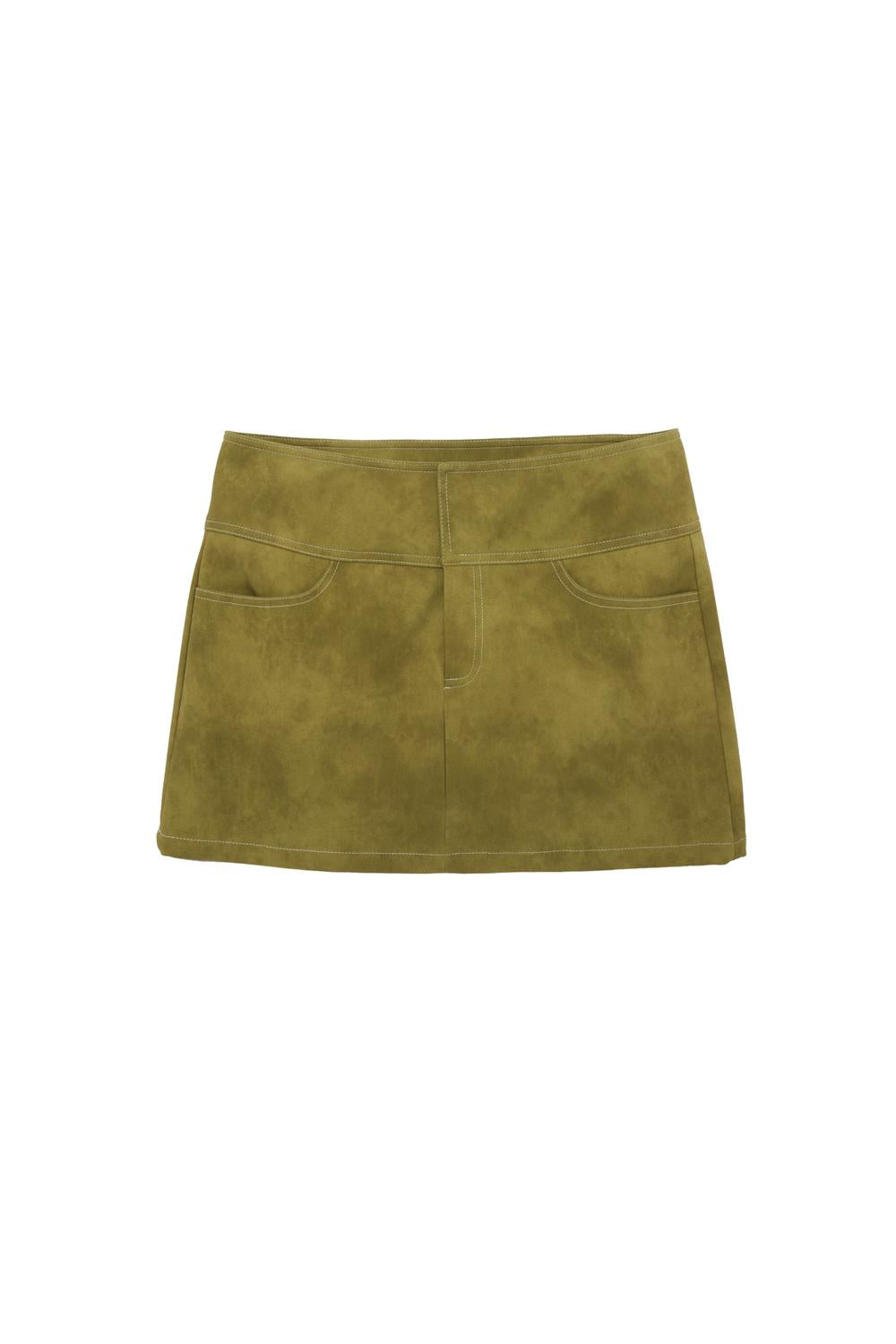 Pollera Mini PU Faded - Green Essence
