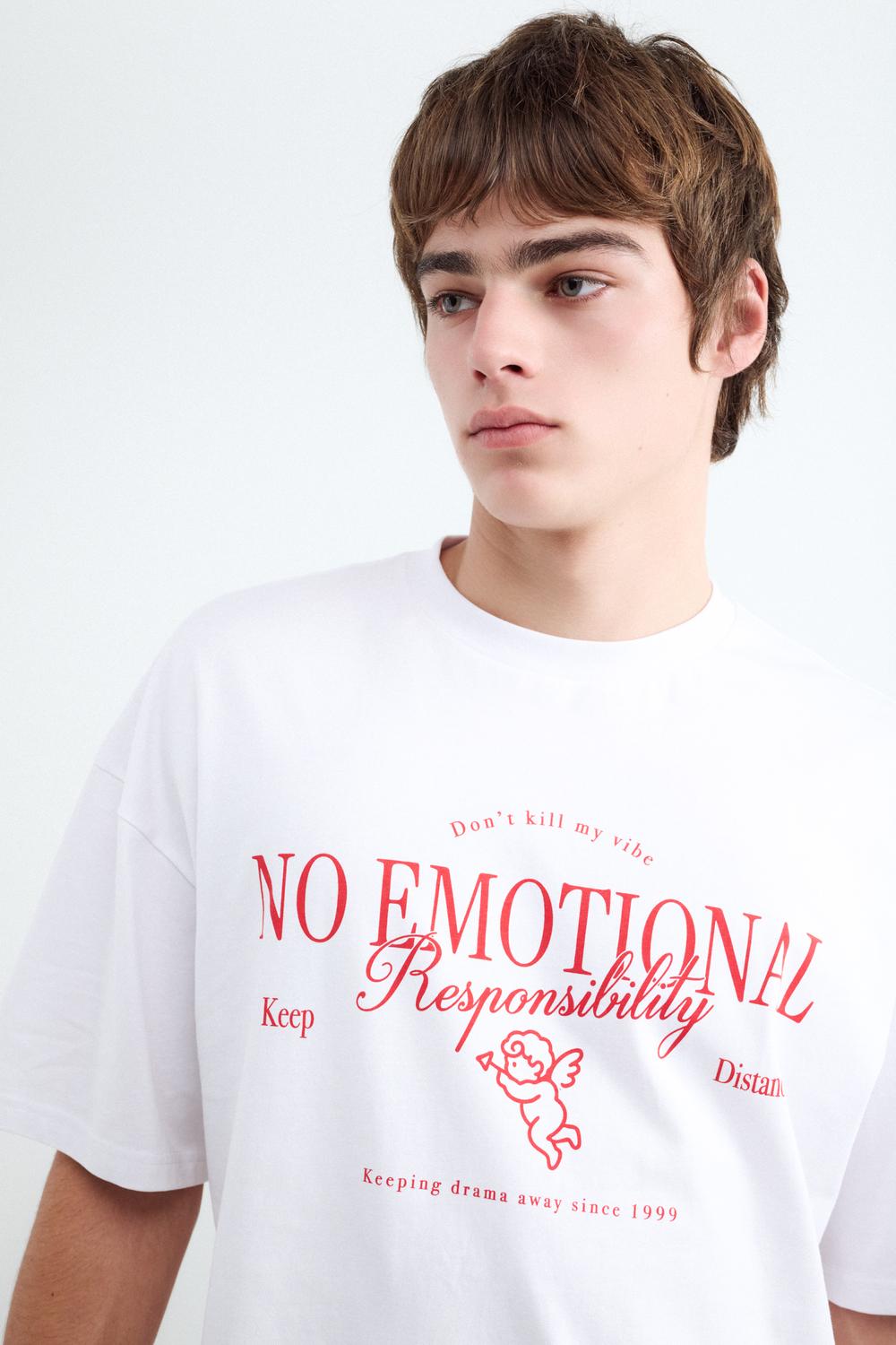 Remera Relaxed Fit Heart Break - White
