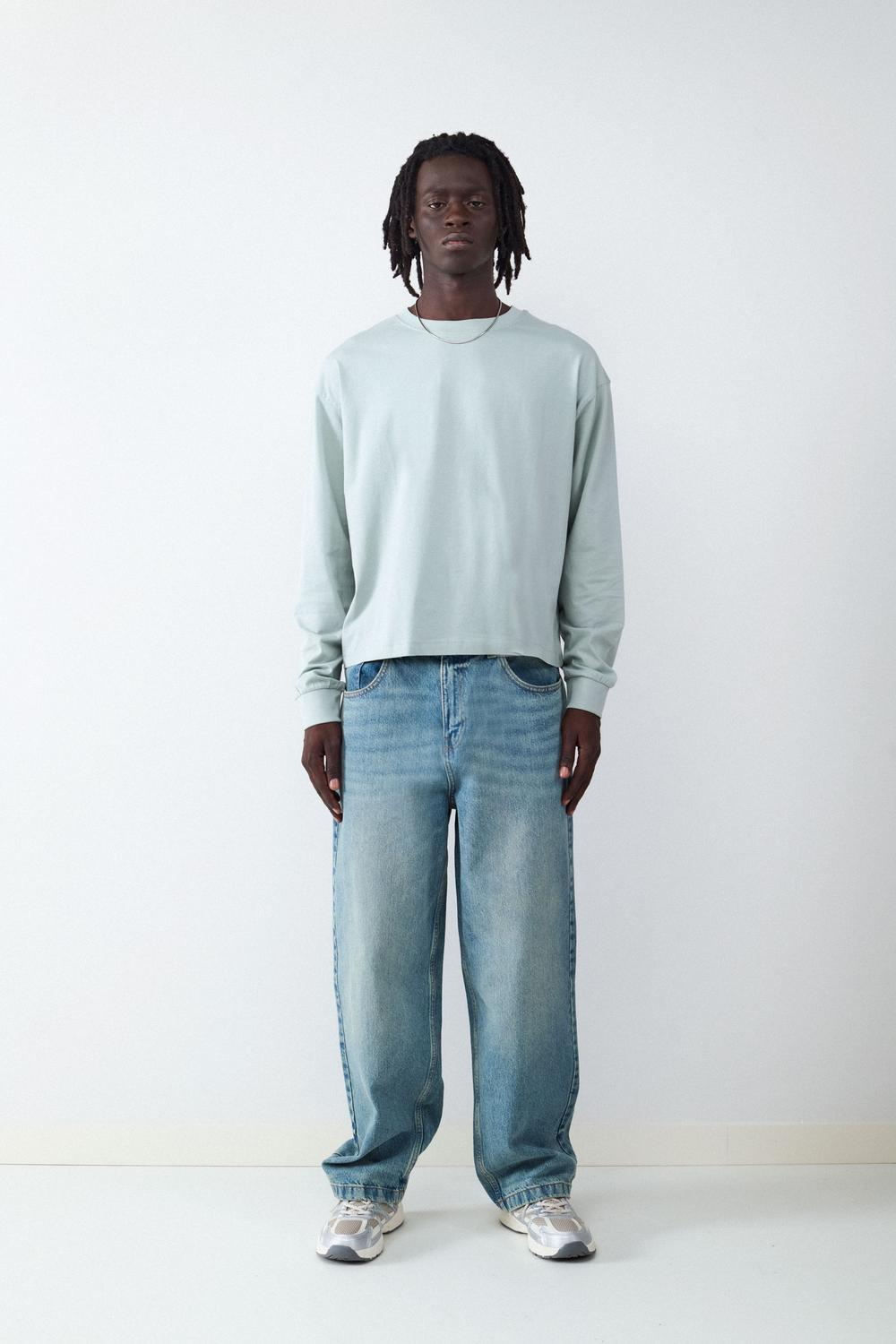 Remera Boxy - Puritan Gray