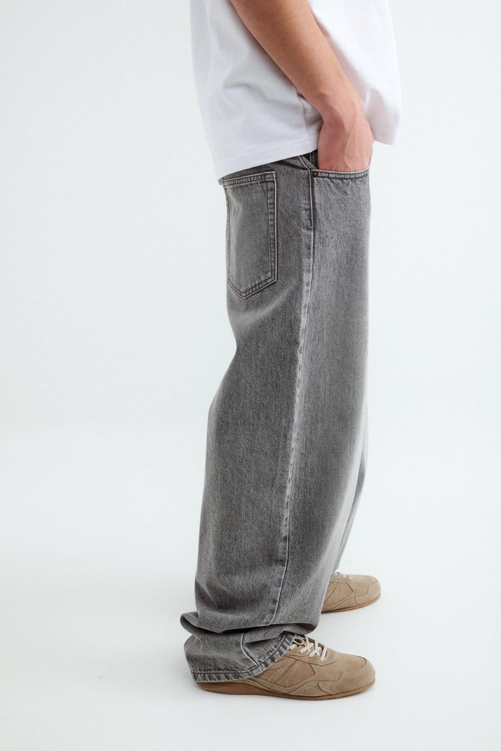 Jean BAGGY FIT JOHNNY - Medium Grey Denim