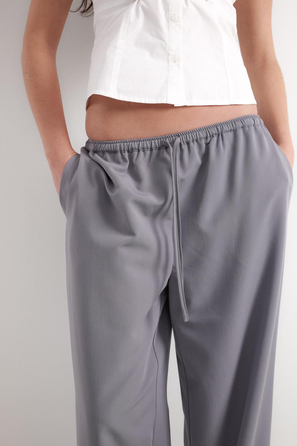 Pantalón Wide Leg Tailor Jogger - Dark Grey