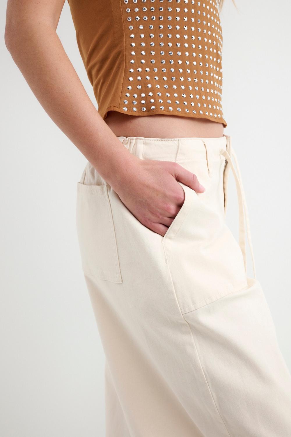 Pantalón Cargo Ecru - Ecru