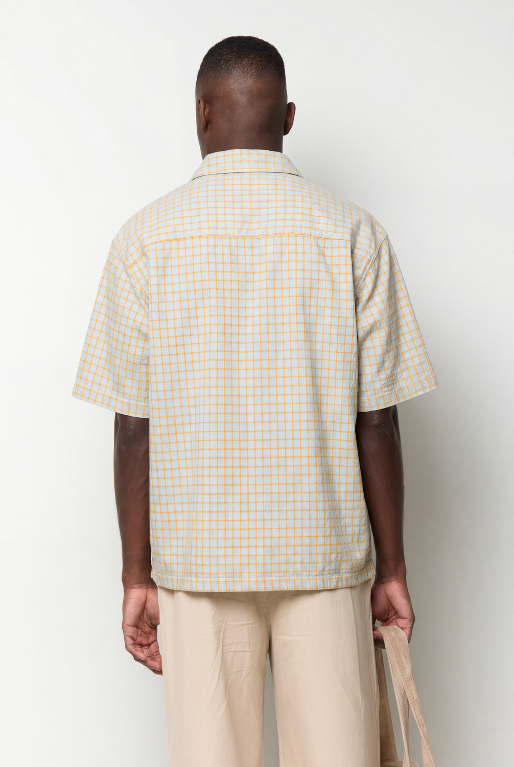 Camisa Regular Fit Checked - Light Blue