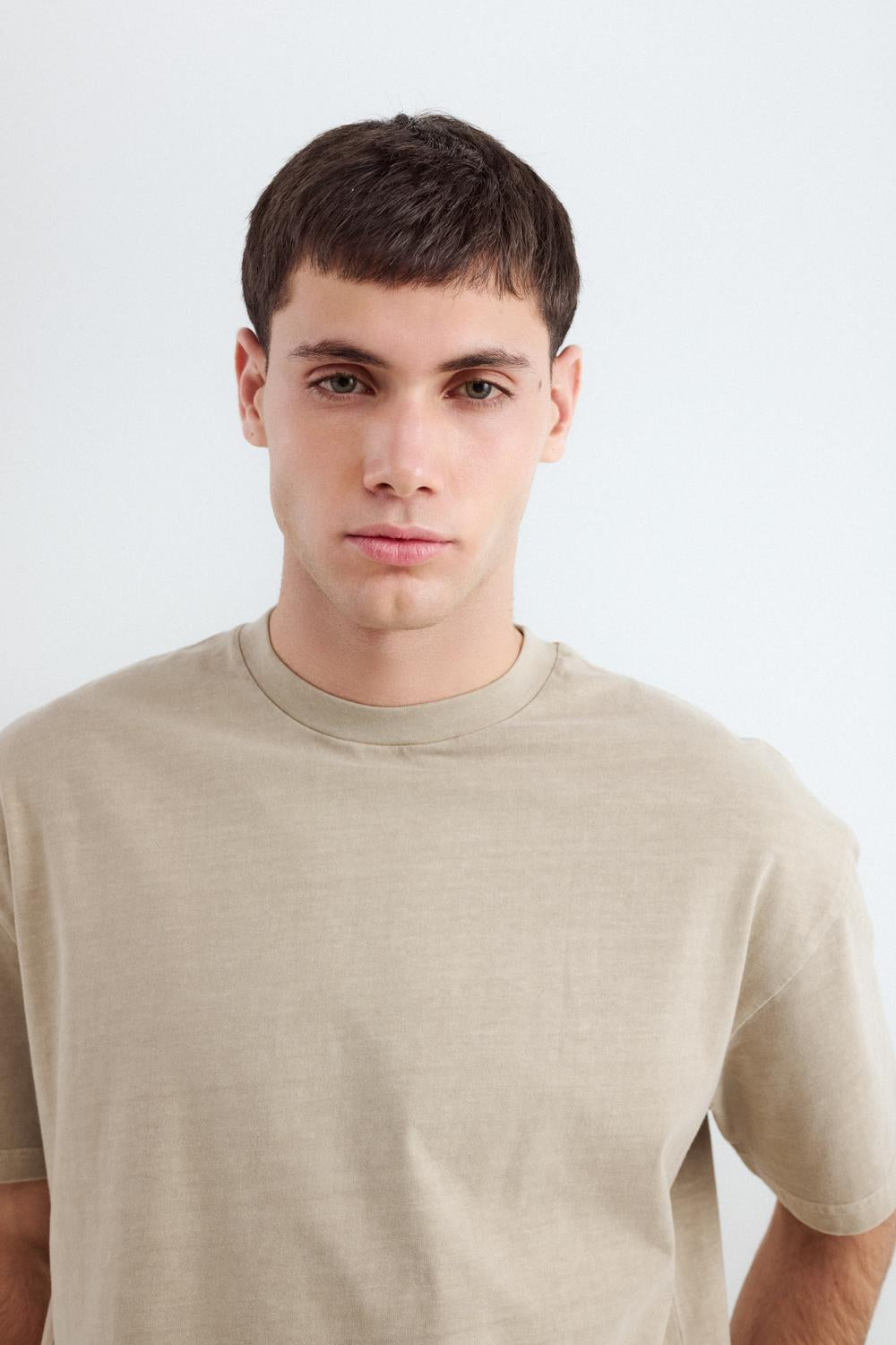 Remera Relaxed Washed - Beige
