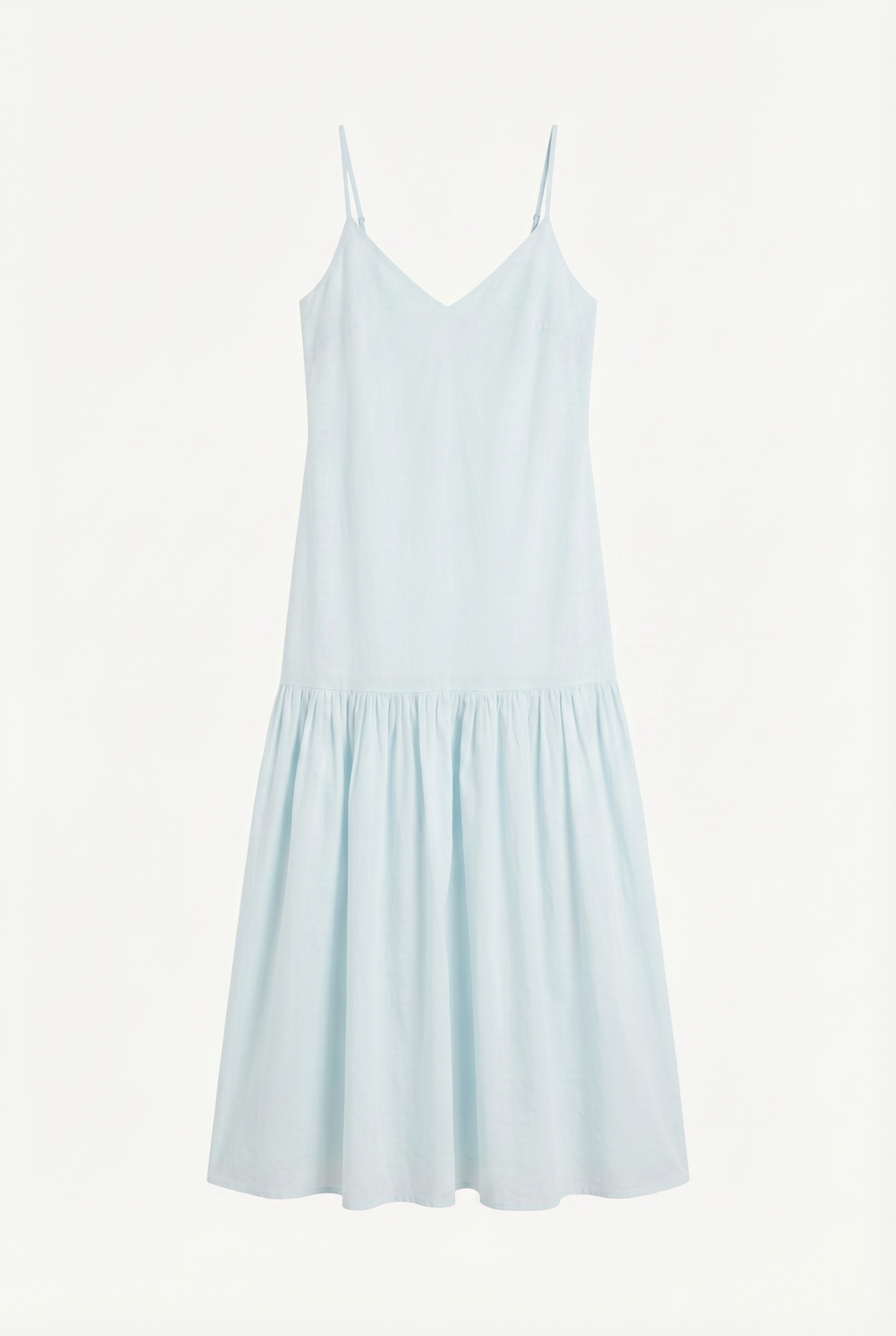 Vestido Loose Maxi Cotton - Light Blue