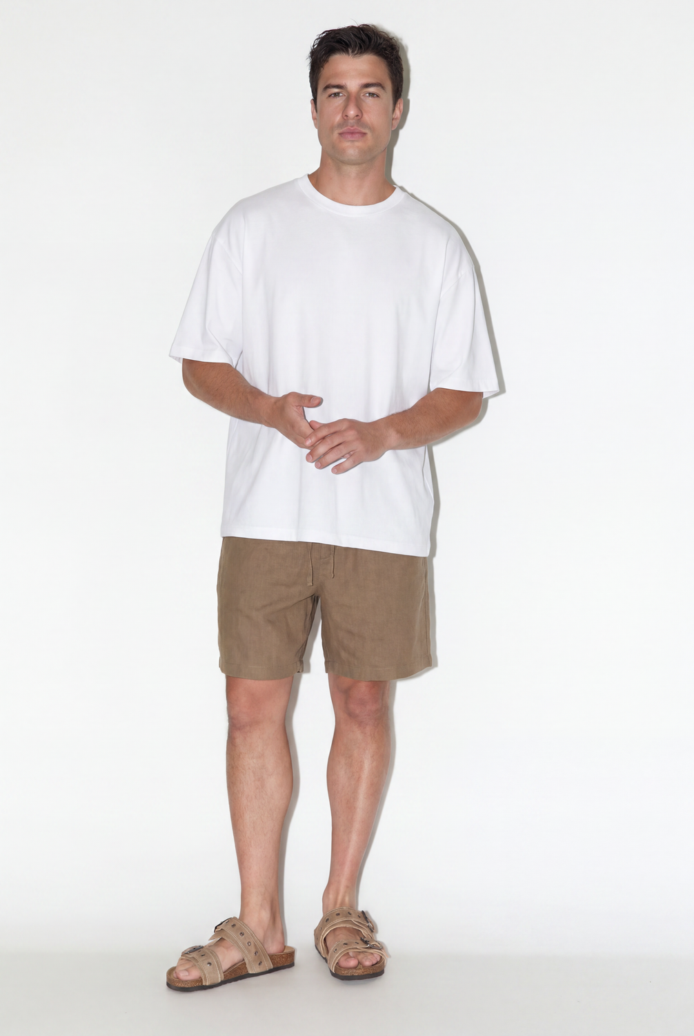 Bermuda JOGGER LIGHT COTTON - Brown Out