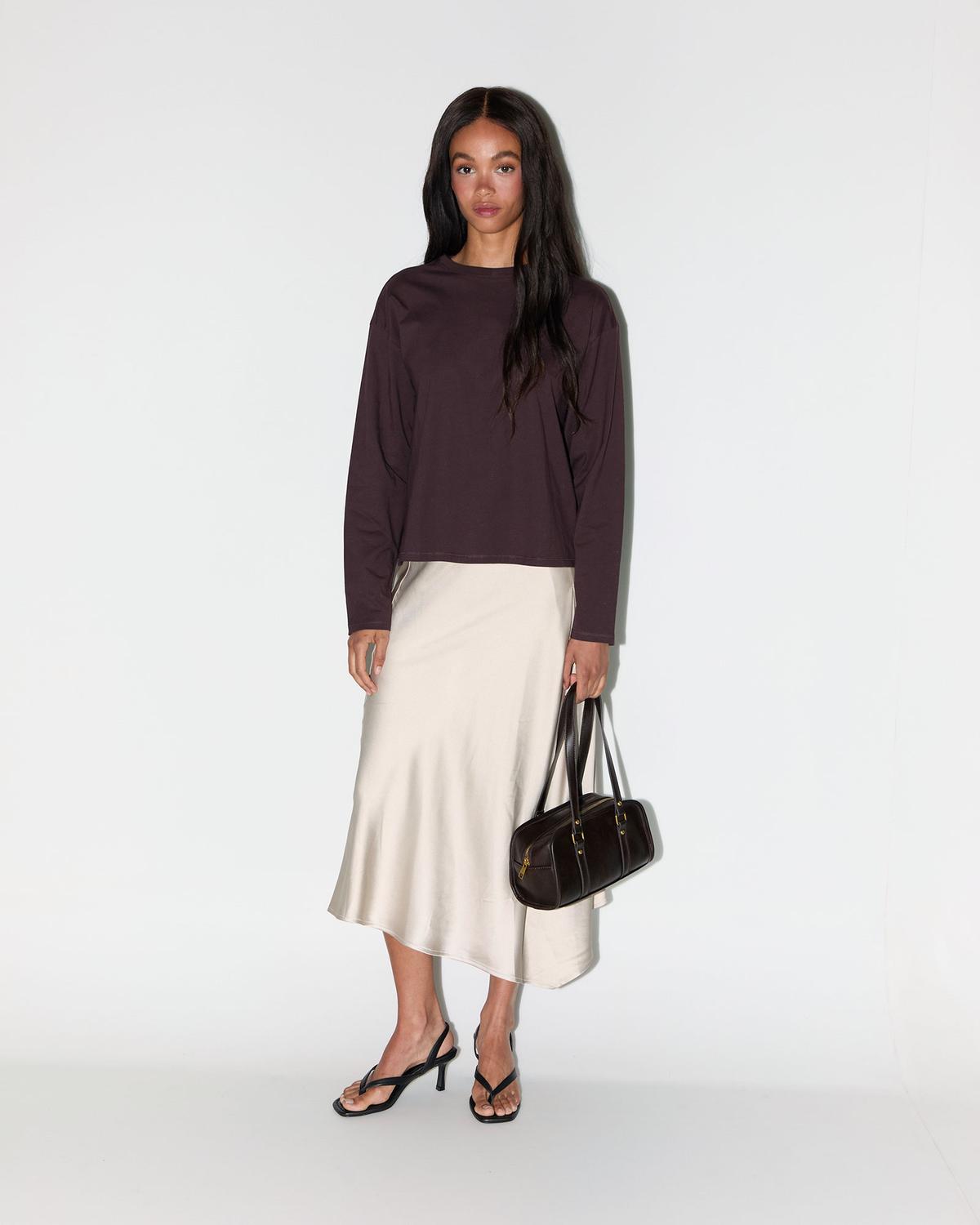 Pollera Basic Satin - Ecru