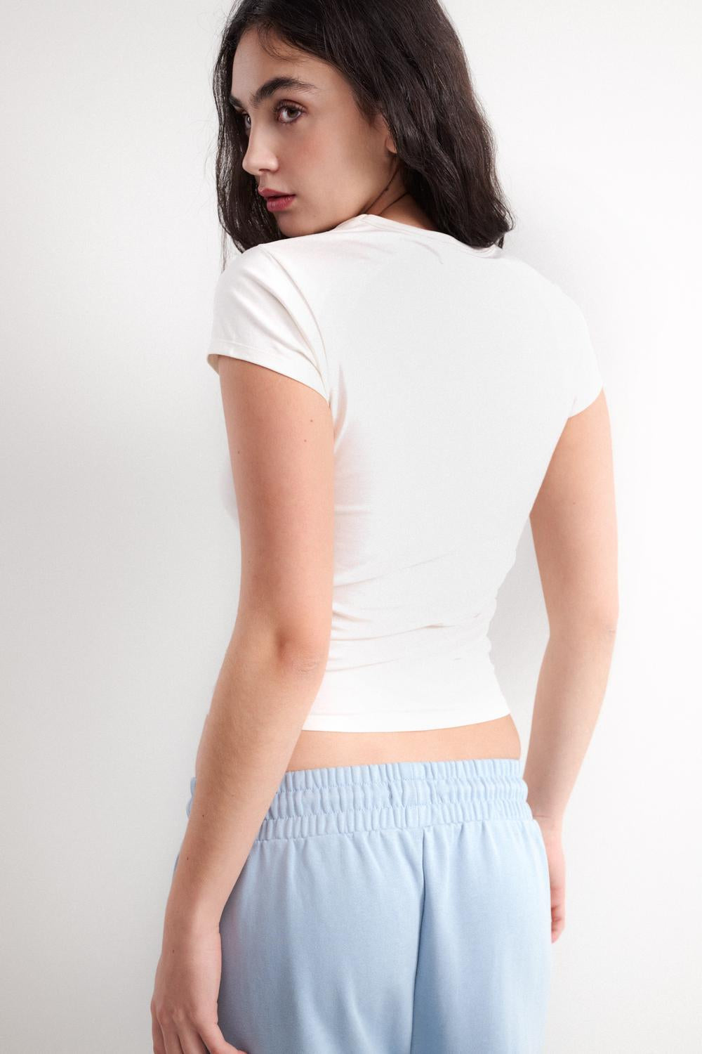 Remera Slim Print Rabbit - White