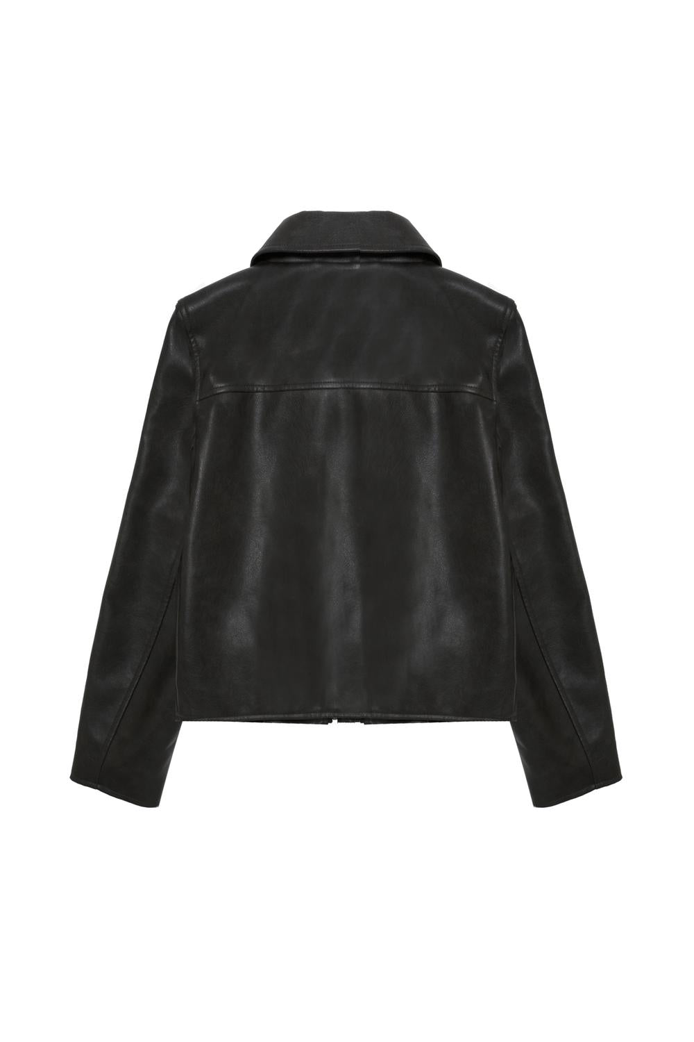 Campera Washed PU - Black