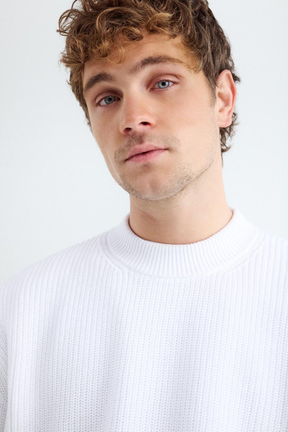 Sweater Relaxed Fit Summer Cotton - White