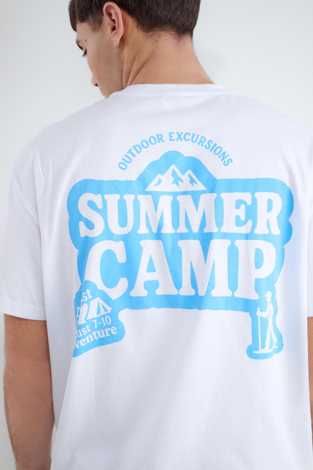 Remera Relaxed Print Summer - White