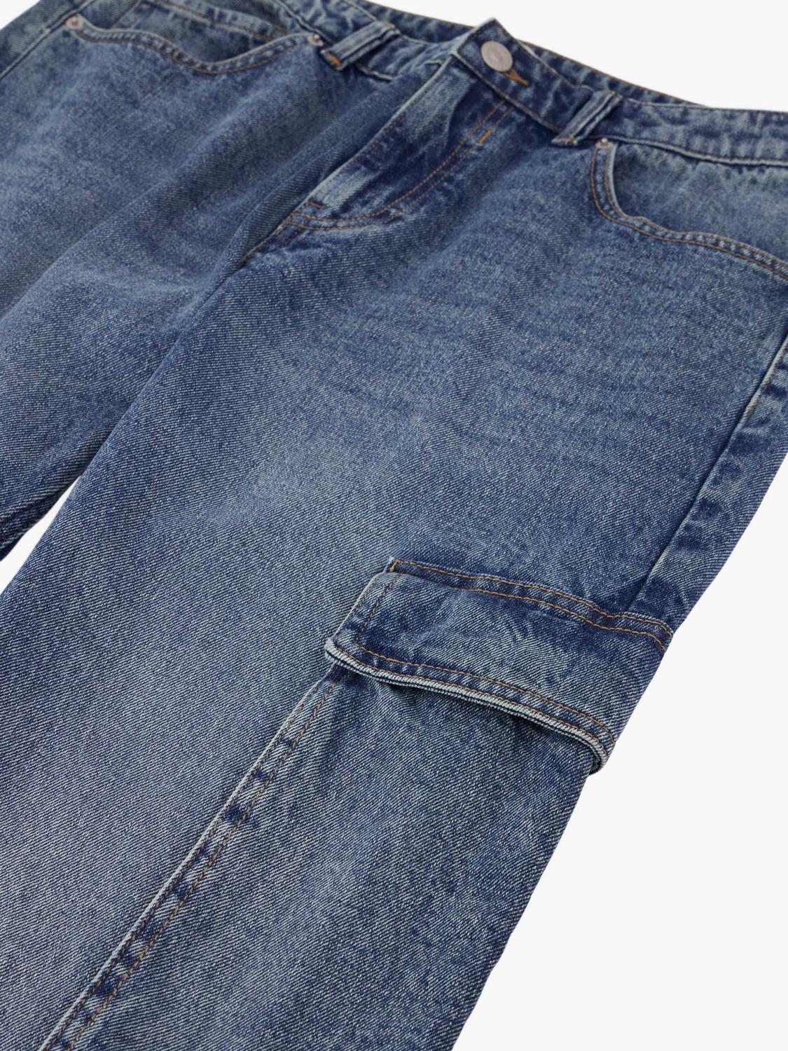 Jean STRAIGHT FIT CARGO LUIS - Dark Blue Denim