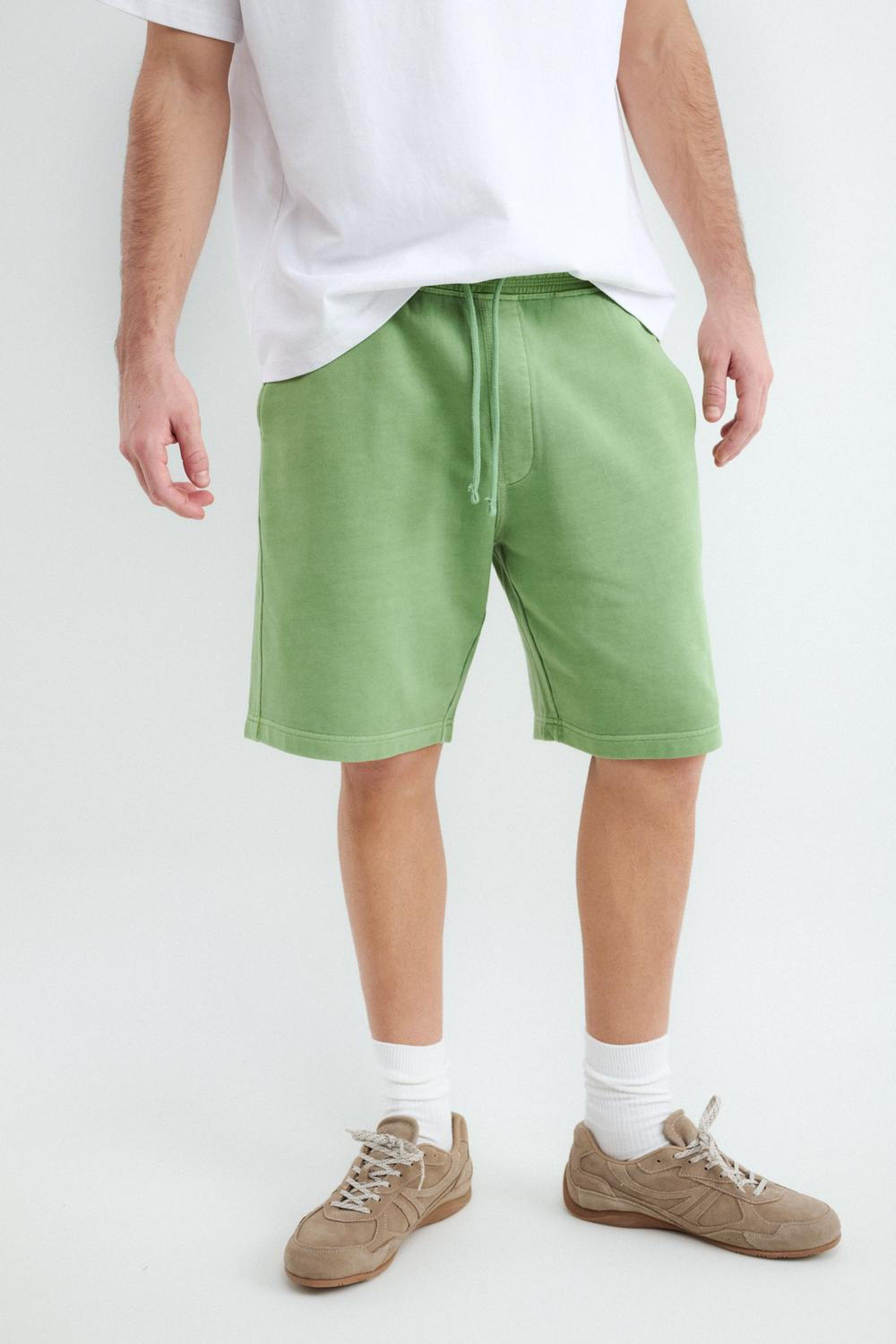Short Regular Fit Washed Terry - Classic Green