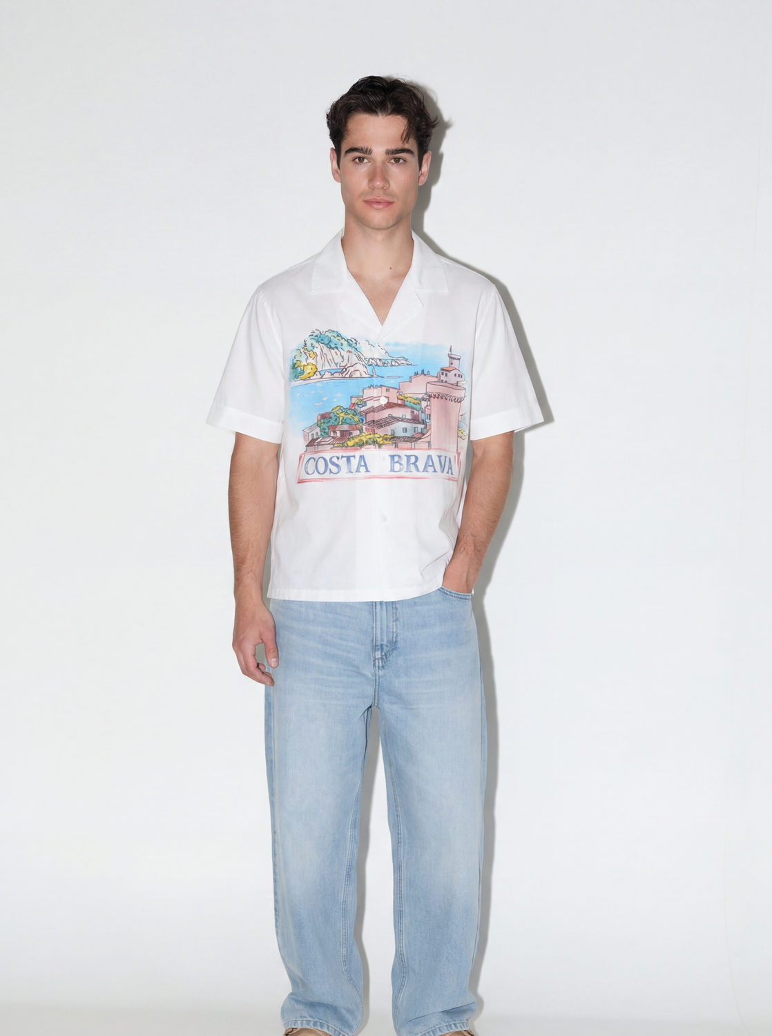 Camisa Regular Fit Costa Brava - Off. White Melange