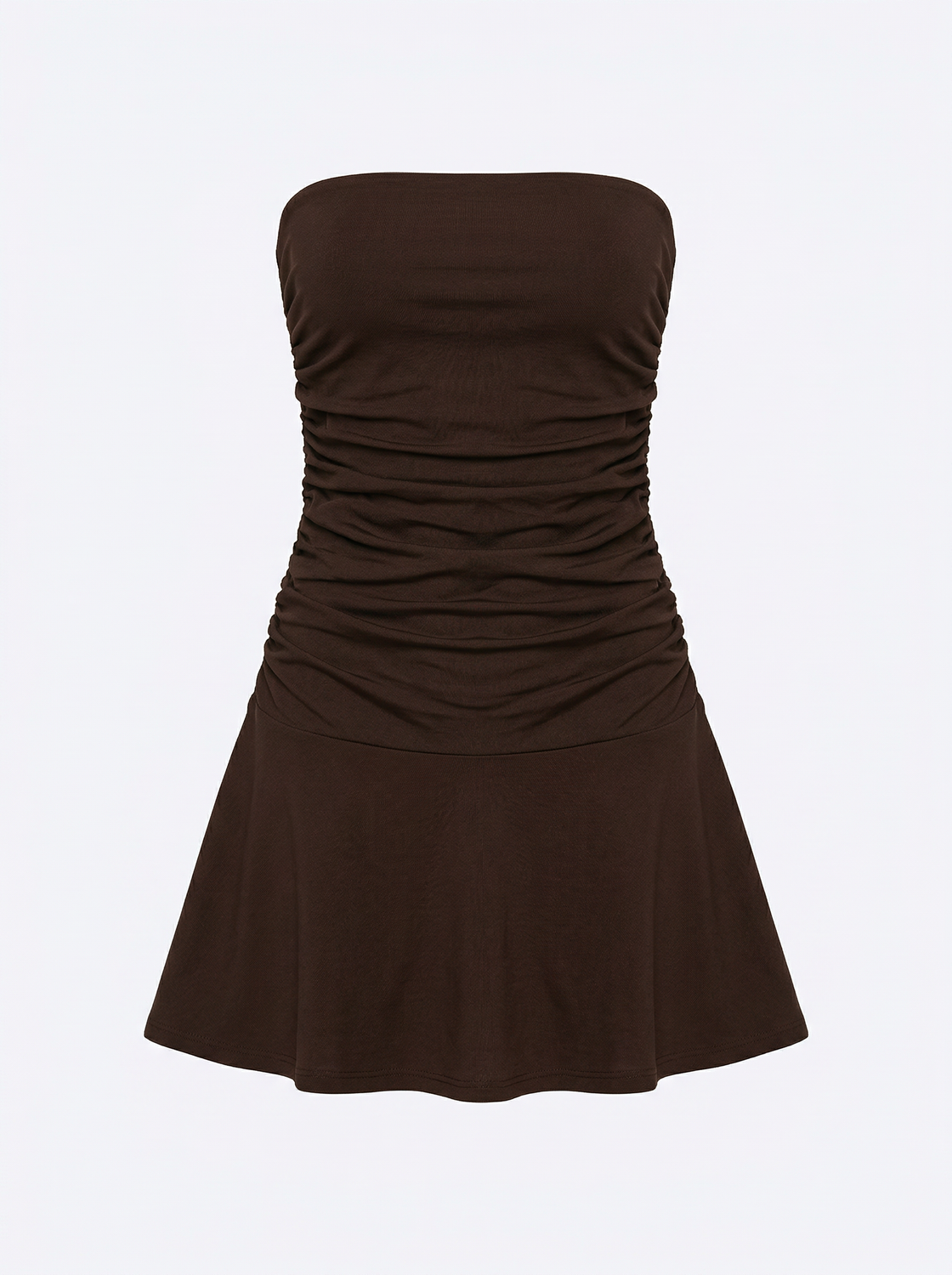 Vestido Bandeau Poliamida - Chocolate Brown