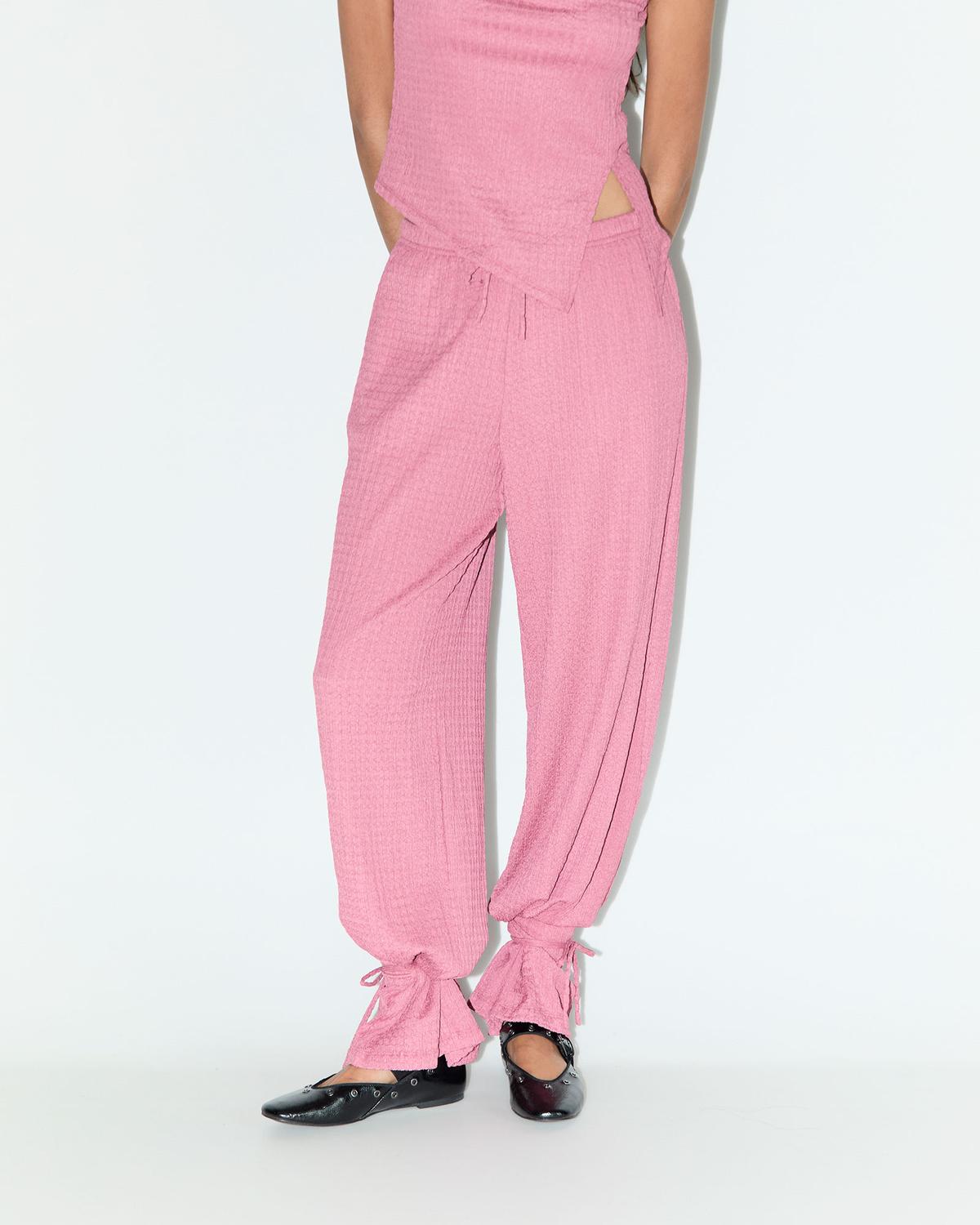 Pantalón Relaxed Textured - Rose Wine