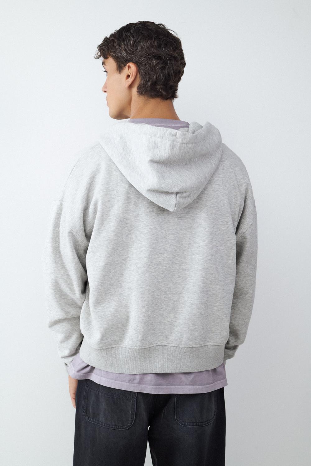 Buzo Regular Fit Zip Up - Grey Melange
