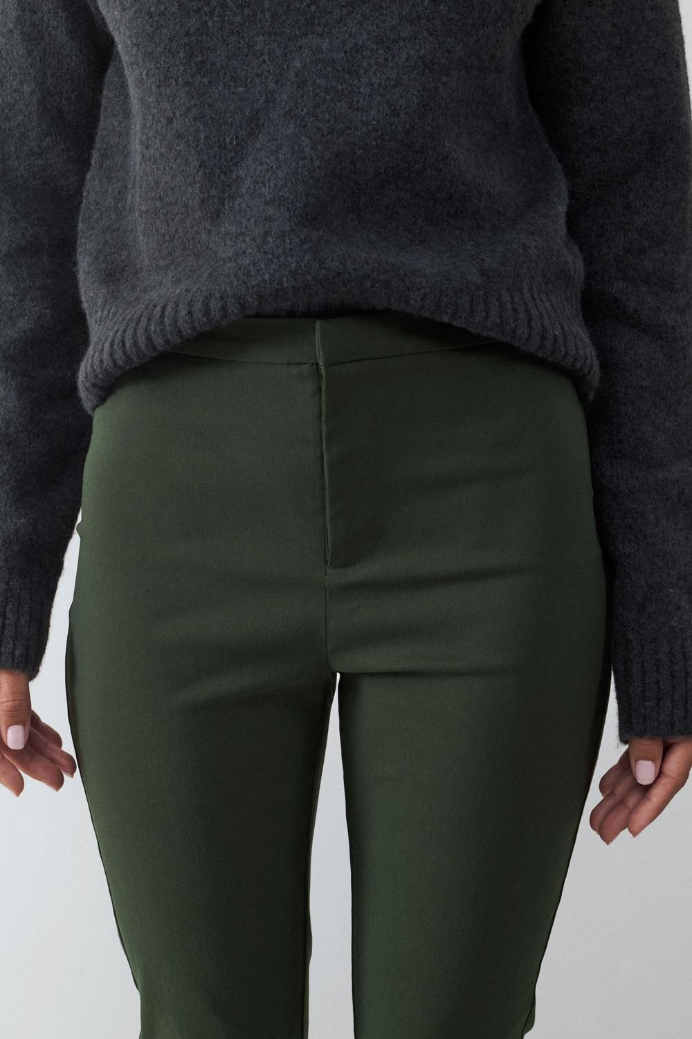 Pantalón Straight Cropped - Concrete Grey