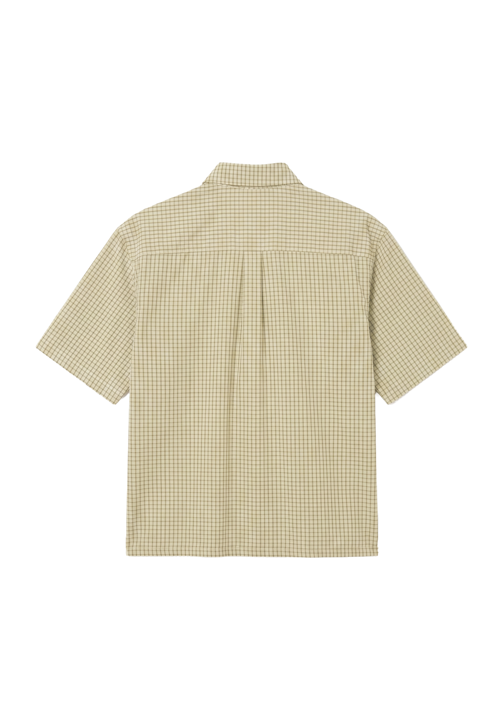 Camisa Boxy Checked Poplin - Tarragon
