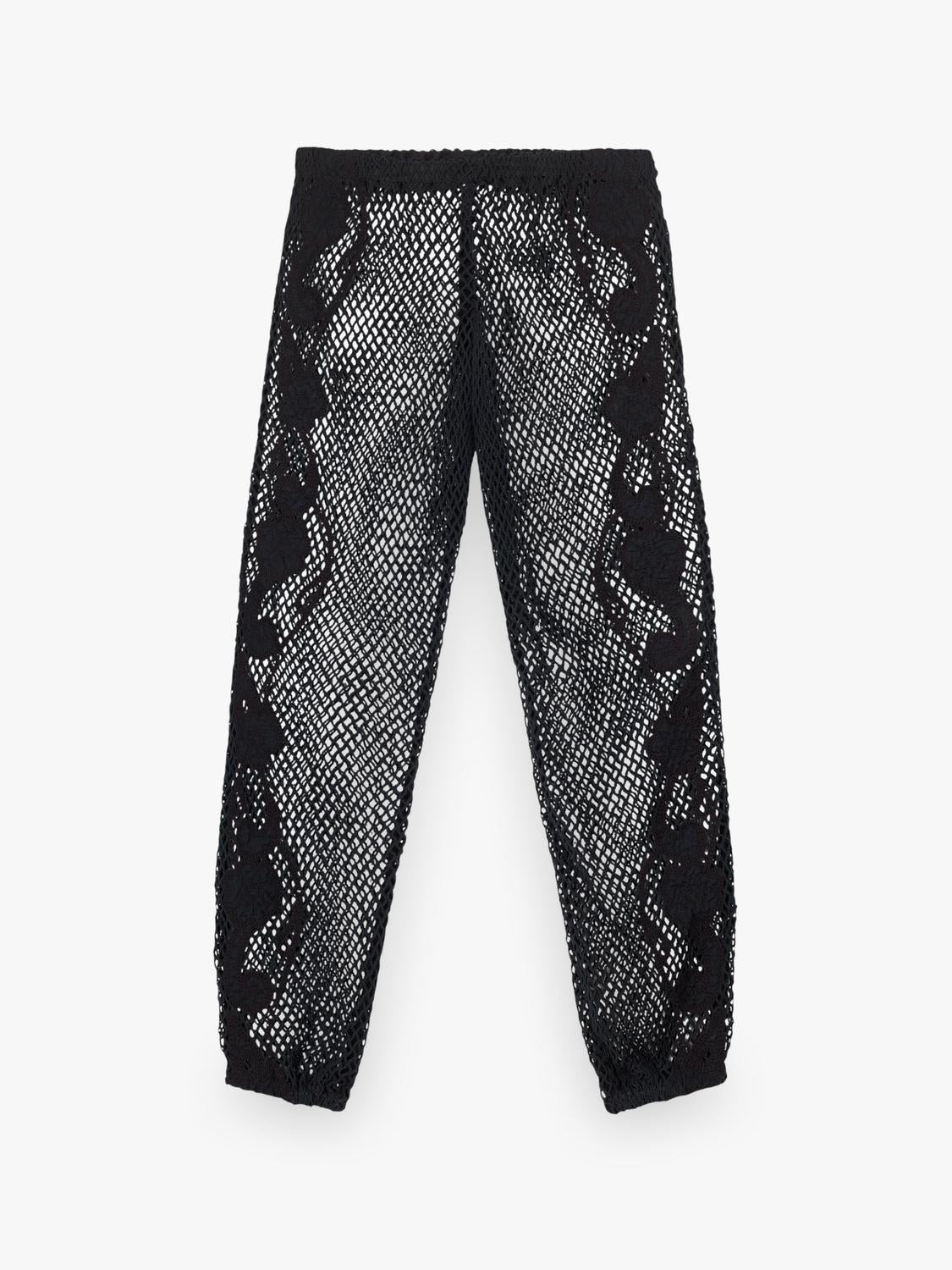 Pantalón Regular Crochet - Black