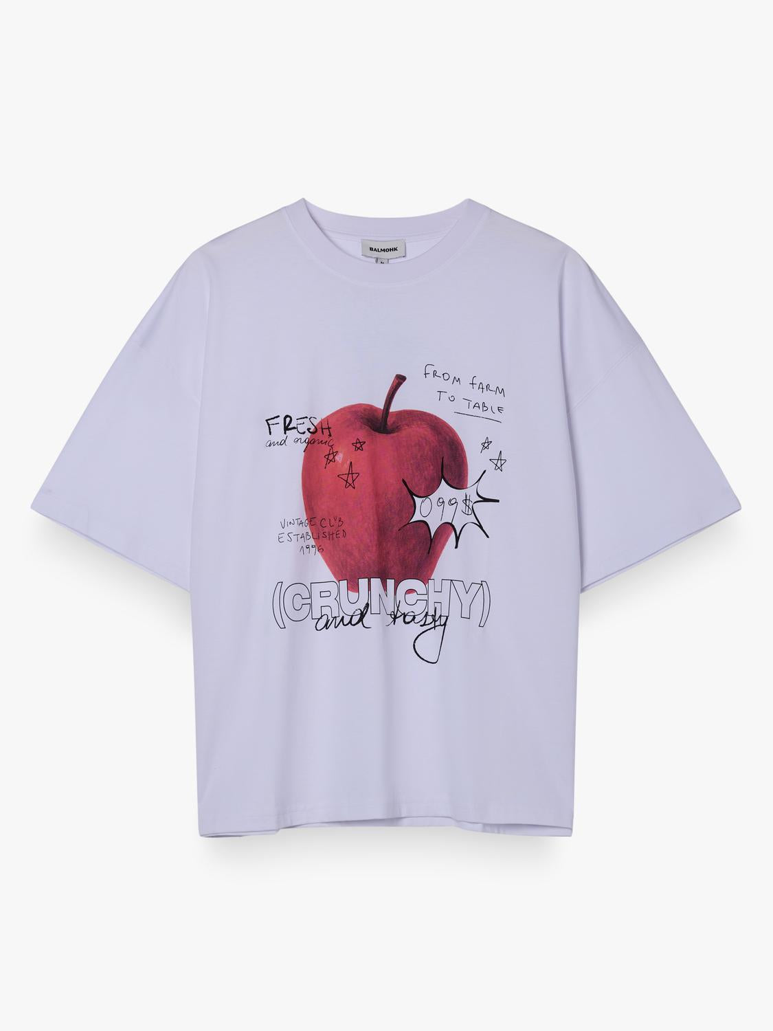 Remera Relaxed Fit Print Fruits - White