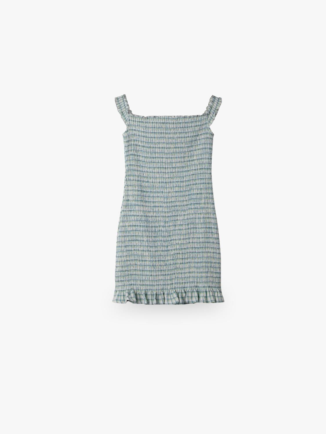 Vestido Smocked - Light Blue