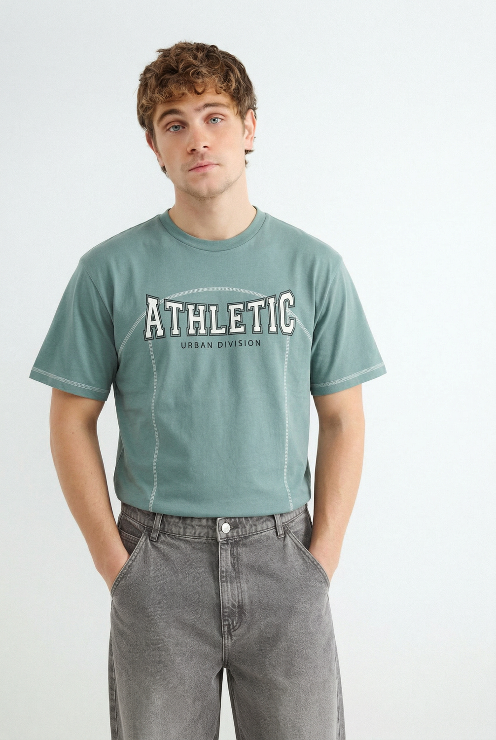 Remera Relaxed Fit Athletic Seam - Classic Blue