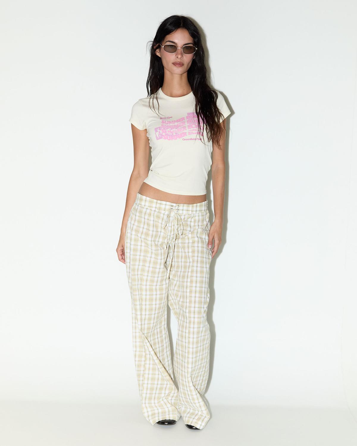Pantalón Wide Leg Seersucker - Celery Green