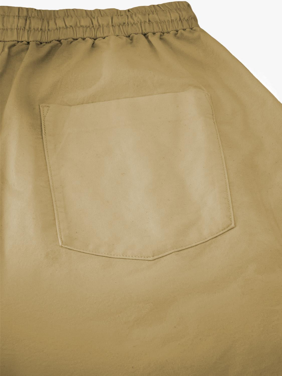 Short Regular Fit Pleats Volume - Beige