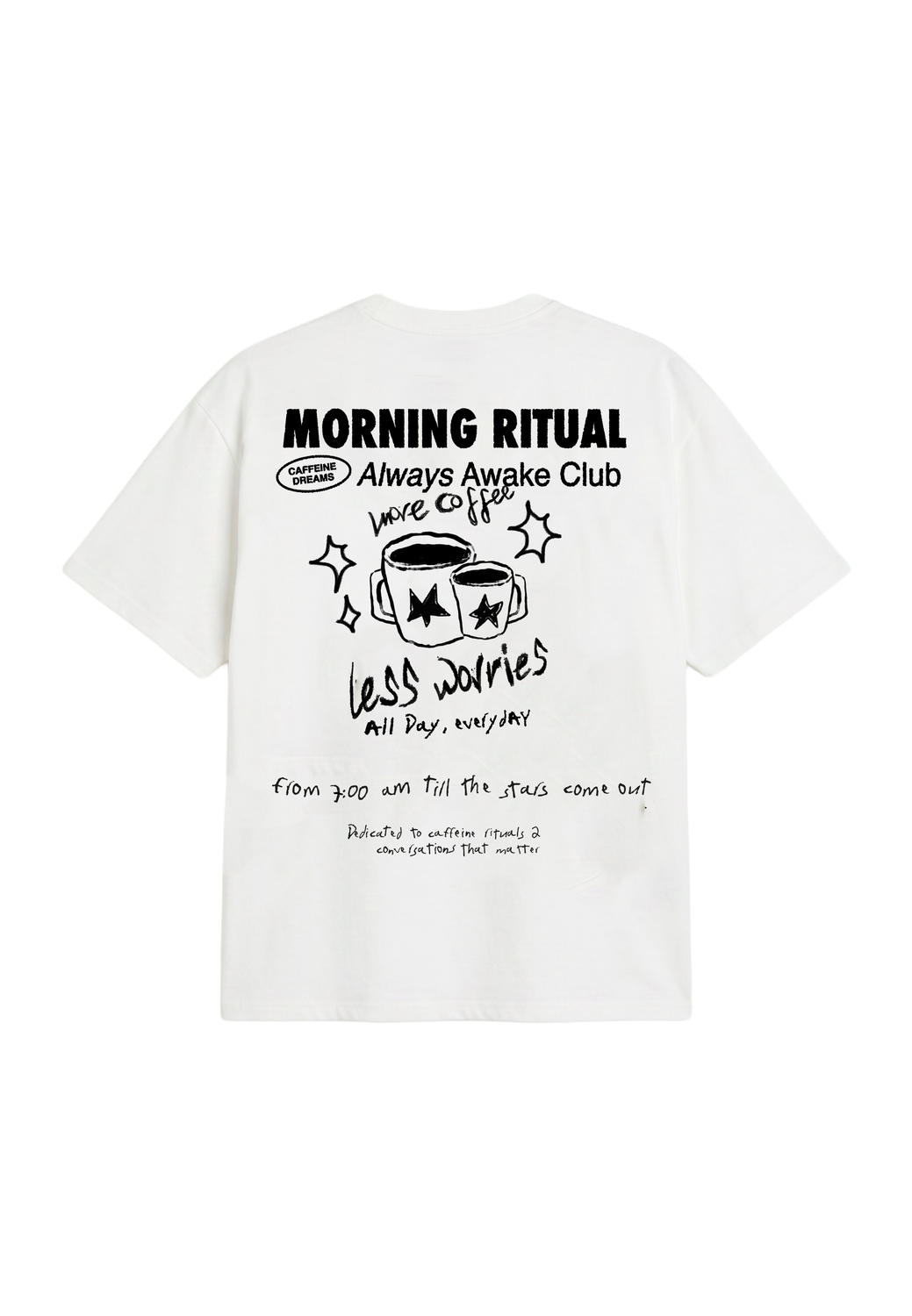 Remera Relaxed Coffee Society - White