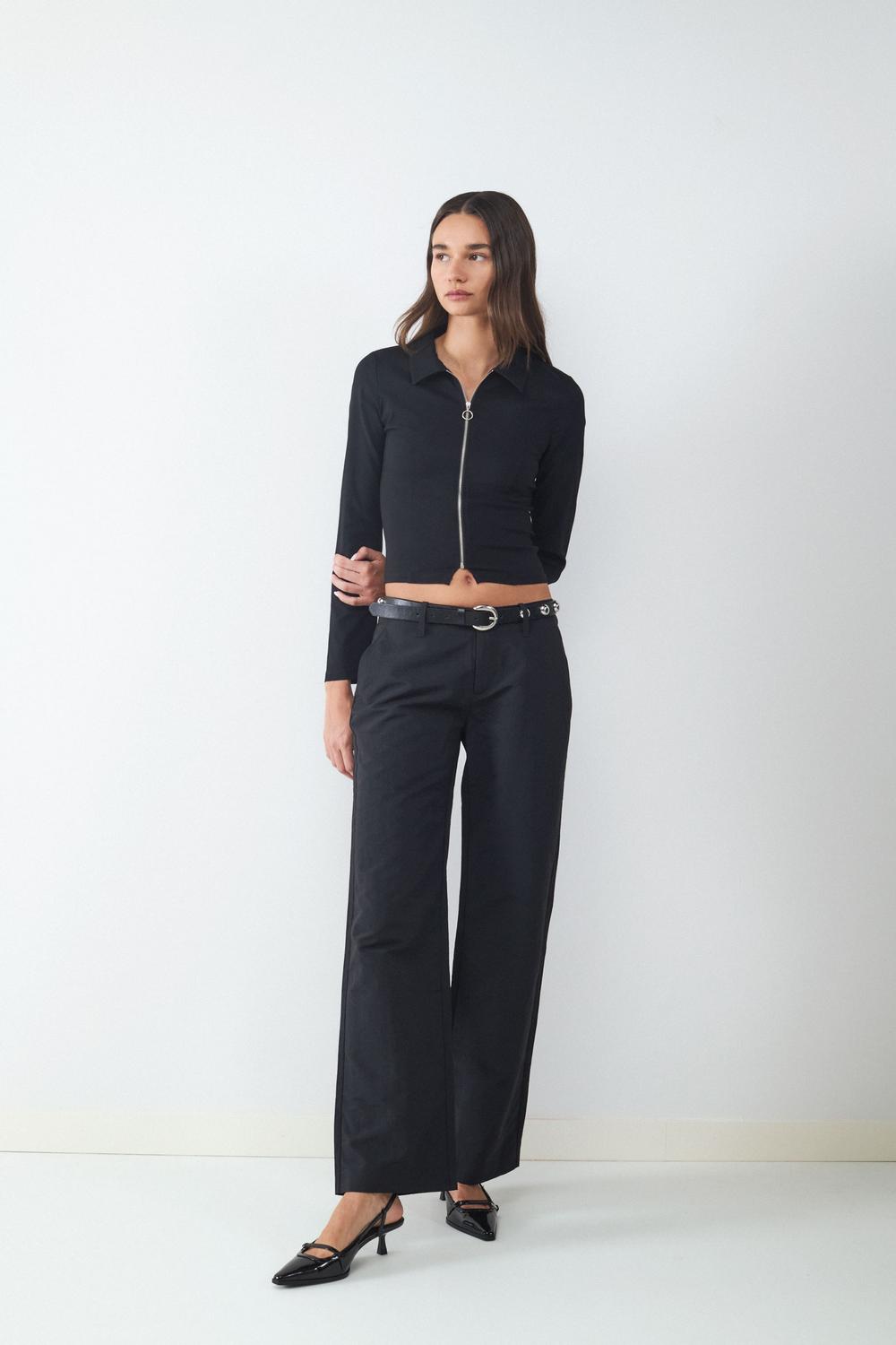 Pantalón Wide Leg Technical - Black