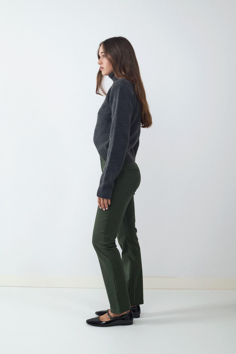 Pantalón Straight Cropped - Concrete Grey