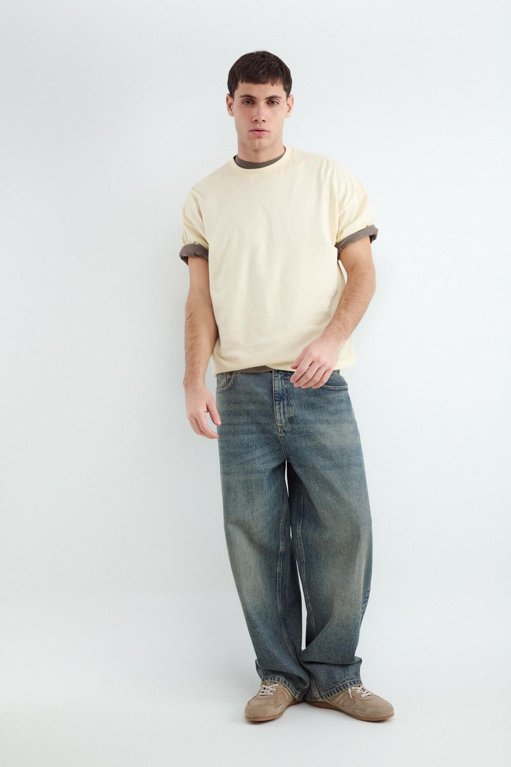 Remera Boxy Washed - Blazing Yellow