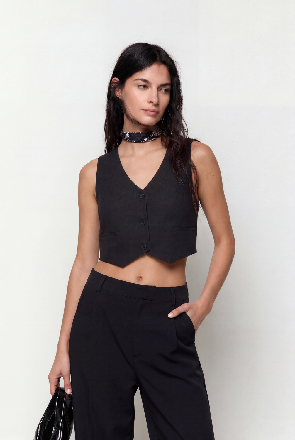 Remera Regular Waistcoat Rustic - Black