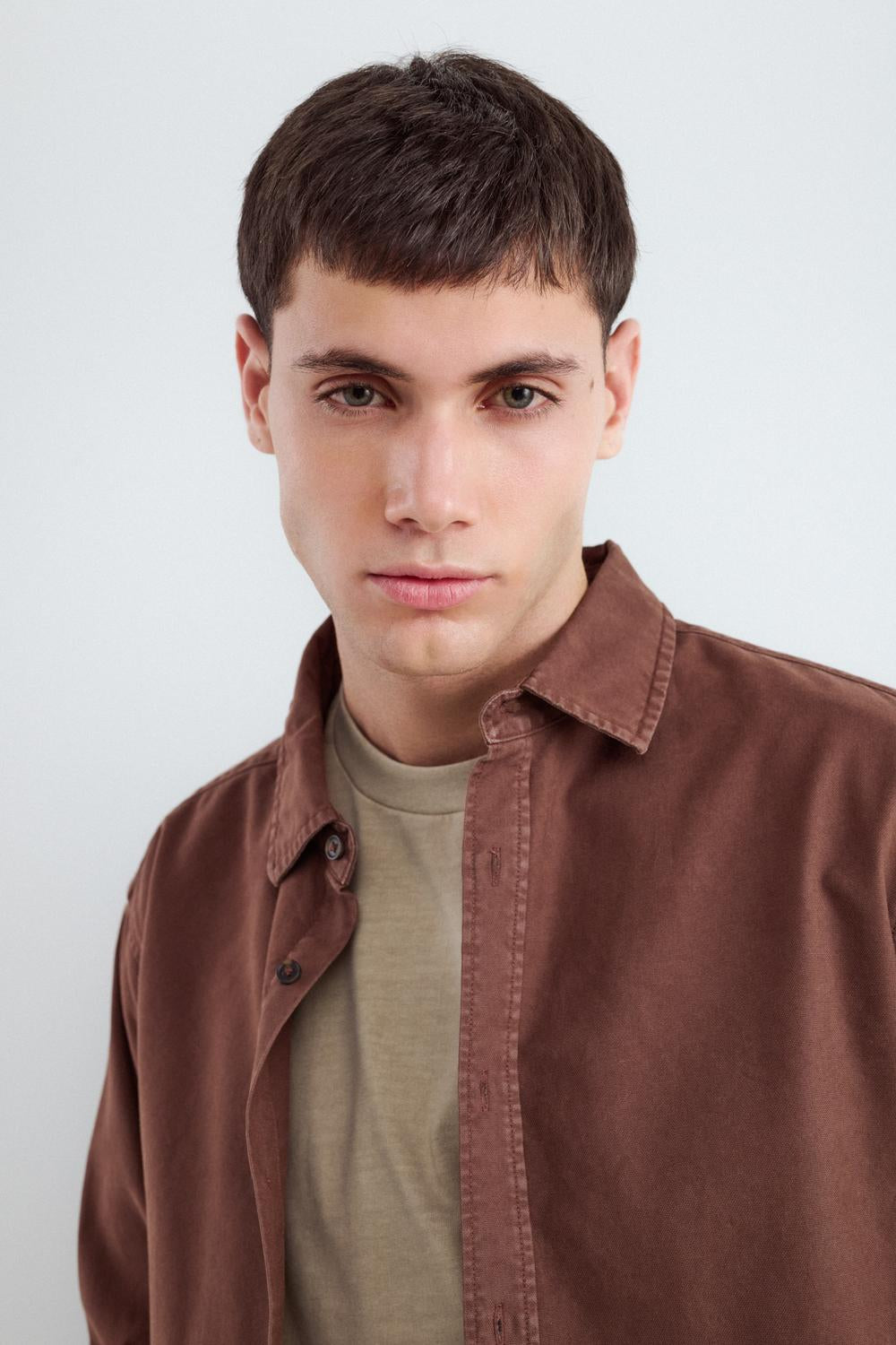 Camisa Regular Fit Heavy Cotton - Chocolate Brown