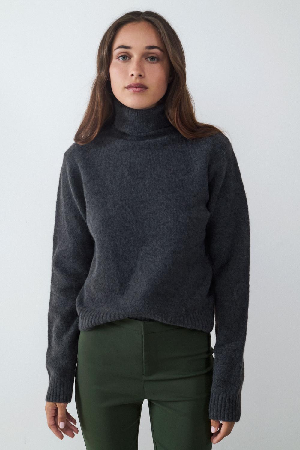 Pantalón Straight Cropped - Concrete Grey