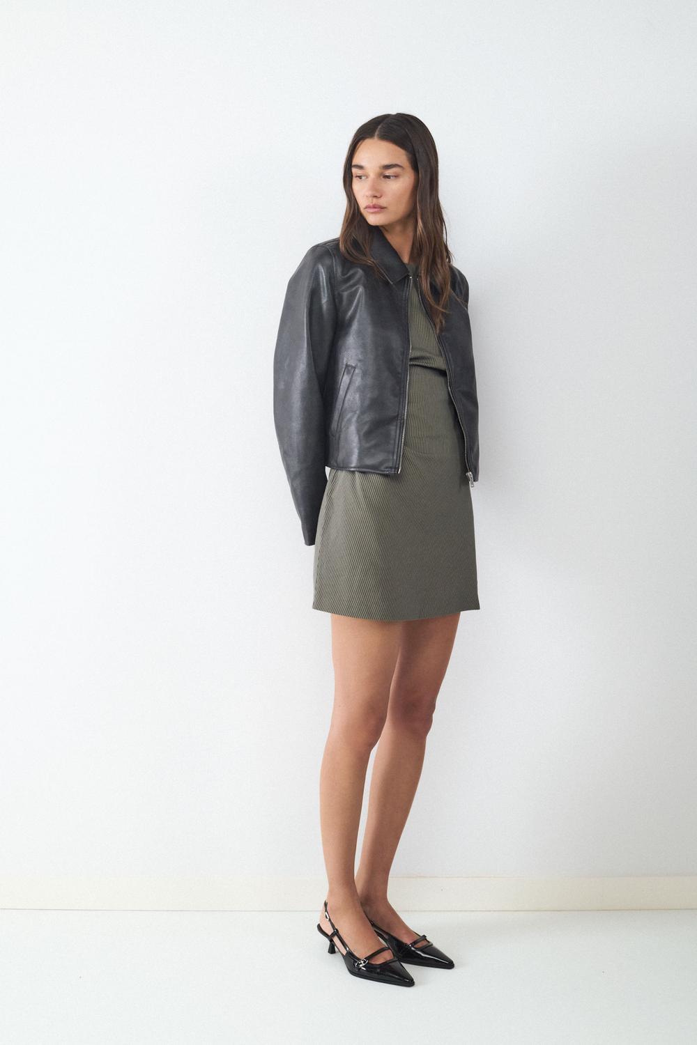 Campera Washed PU - Black