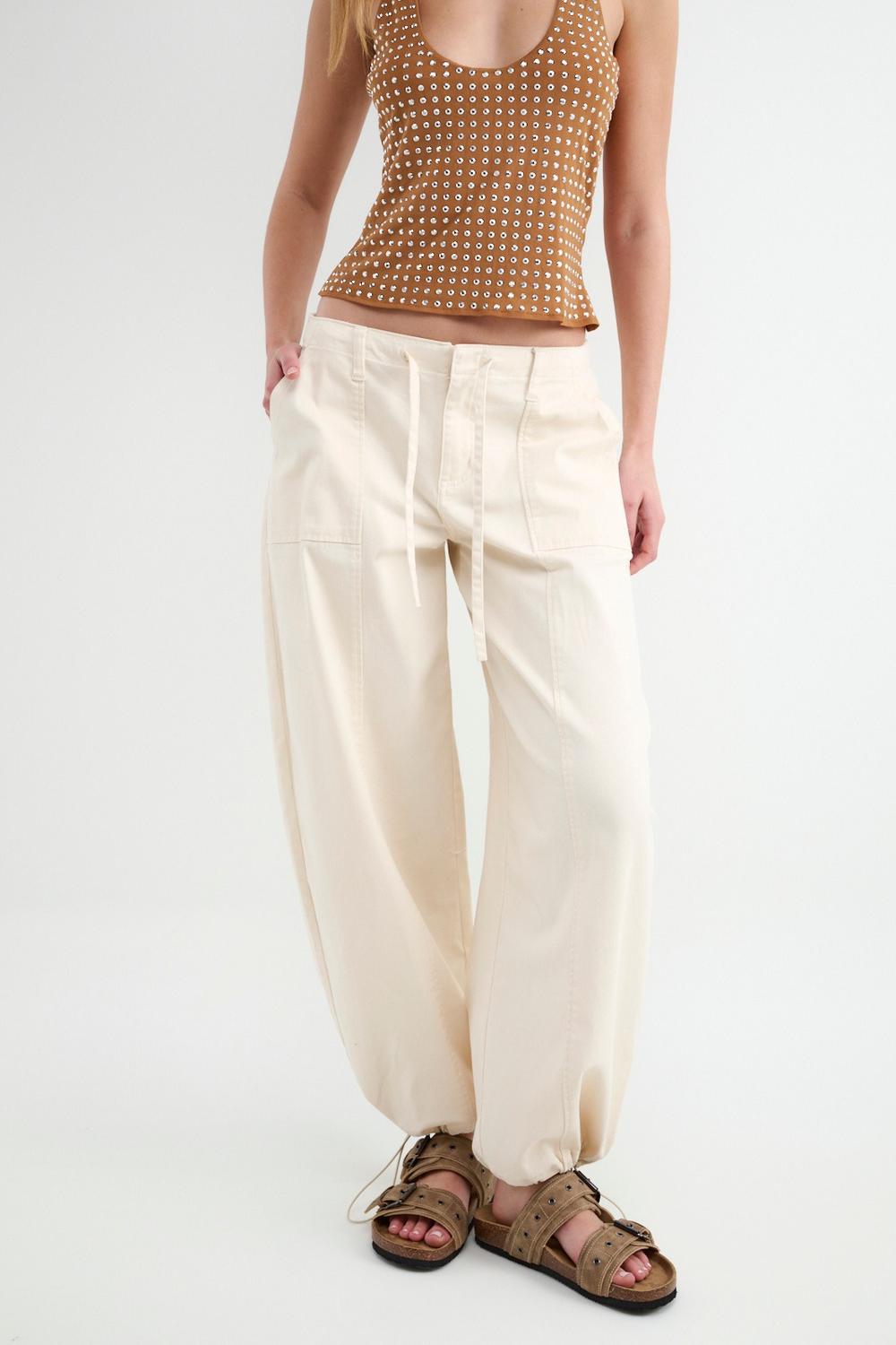 Pantalón Cargo Ecru - Ecru