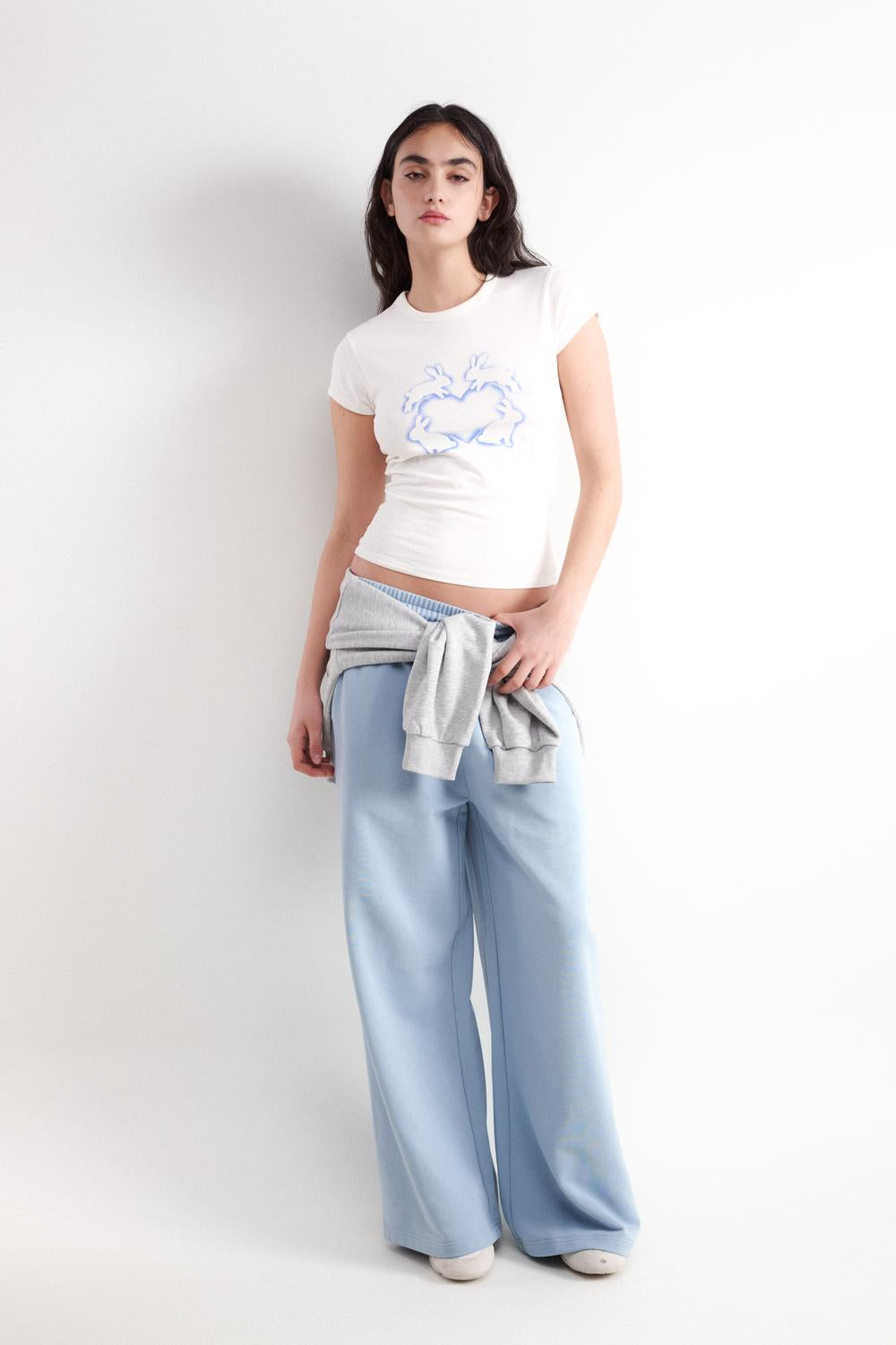 Remera Slim Print Rabbit - White