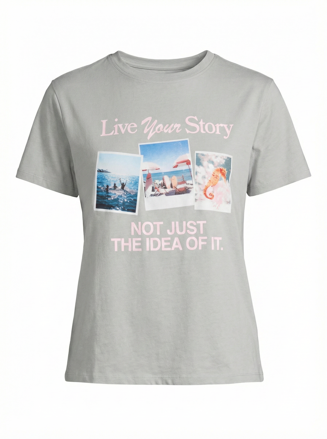 Remera Regular Summer Photos - Living Coral